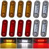 Biqing 12PCS 12V/24V Luci di Posizione Laterali Indicatori,3.4 LED Luci di Posizione per Rimorchio Camion Caravan Camper Barca Trattore Bus(Rosso+Bianco+Giallo)