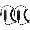 VGOL 2PCS DC 5.5mmx2.1mm Auto Accendisigari Maschio Adattatore Spina A Spirale Cavo di Alimentazione Cavo di Estensione Caricabatteria Da Auto 1.2m 12V 3A DC per Auto GPS LED Luci
