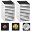Uncle Paul 25 Capsule per Monete, Portamonete con Guarnizioni Nere di 5 Dimensioni 20/25/30/35/40mm, Portamonete Trasparenti per Forniture per la Raccolta di Monete Dollaro Argento Sterline Centesimi