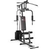 FITFIU Fitness GYM-100 - Macchina multifunzione fitness per allenamento forza muscolare, Panca palestra stazione con pesi per spalle, schiena, bicipiti, tricipiti, tricipiti, quadricipiti e gambe