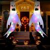 MplehDa Manica a Vento Fantasma di Halloween, 2 Pezzi, Multicolor, Luce LED, Decorazione per Halloween