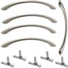 Aerzetix - C41398 - Set di 5 maniglie per mobili interasse 96mm - per porte armadio cassetto design interno arredamento cucina soggiorno assemblaggio - in metallo - finitura satinato