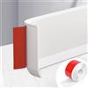 MeYuxg Battiscopa in PVC, Battiscopa Bianco 10cm x 5 metri, Battiscopa Adesivo Binario di Transizione del Gap nel Muro, Battiscopa Decorativi, Battiscopa PVC per Cucina, Bagno, Soggiorno