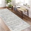 Homcomodar Tappeto passatoia antiscivolo, 80 x 200 cm, lavabile, pelo corto, lana sintetica, per camera da letto, soggiorno (beige)