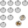 YJFY 10 piatti in acciaio inox per frutti di mare, piatti per salse | Metallo da campeggio per porzionare lumache, ostriche, salsa di soia, ecc. (10 cm)