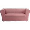 ECOMMERC3 | Copridivano misura 3 posti bielastico super elastico divani Chester e Klippan - Copridivano colore rosa, protezione anti-usura traspirante, vestibilità massima con schiuma di tenuta e