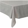 GALILEO SpA Tovaglia 140x300 cm antimacchia, effetto lino, 12 posti tavola, grigio, Solid Sibilla