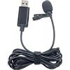 Yjcnelcr Microfono Lavalier USB da bavero per unità principali auto PC smartphone microfono esterno per lettore auto