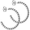 BONNYBIRD® Orecchini Cerchio Donna Argento Acciaio Chirurgico Inossidabile Inox Anallergici Senza Nichel Free Gioielli Impermeabile
