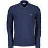 LACOSTE POLO MANICA LUNGA L1313 blu melange
