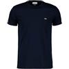 LACOSTE T-SHIRT LOGO IN COTONE PIMA BLU