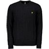 LYLE & SCOTT MAGLIONE GIROCOLLO A TRECCE IN COTONE E LANA