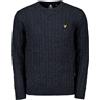 LYLE & SCOTT MAGLIONE GIROCOLLO COTONE LANA TRECCIA