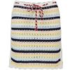 TOMMY JEANS GONNA CORTA CROCHET A RIGHE DONNA