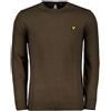 LYLE & SCOTT MAGLIONE GIROCOLLO IN COTONE E LANA LOGO
