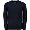 LYLE & SCOTT MAGLIONE GIROCOLLO IN COTONE E LANA LOGO
