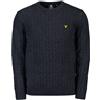 LYLE & SCOTT MAGLIONE GIROCOLLO A TRECCE IN COTONE E LANA