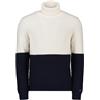 SUN 68 MAGLIONE DOLCEVITA LANA E COTONE COLORBLOCK