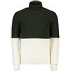 SUN 68 MAGLIONE DOLCEVITA LANA E COTONE COLORBLOCK