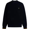 FRED PERRY MAGLIONE GIROCOLLO IN COTONE WAFFLE