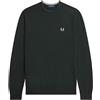 FRED PERRY MAGLIONE GIROCOLLO IN LANA E COTONE