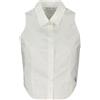 CALVIN KLEIN CAMICIA SMANICATA CROP IN POPELINE DONNA
