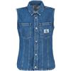 CALVIN KLEIN CAMICIA SMANICATA IN DENIM DONNA