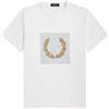 FRED PERRY T SHIRT STRIPED LAUREL WREATH