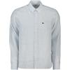 LACOSTE CAMICIA IN LINO A RIGHE