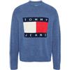 TOMMY JEANS MAGLIONE GIROCOLLO MELANGE FLAG