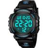 CIVO Orologio Uomo Digitale Militare: Nero Sportivo Impermeabile - Orologi da Polso in Gomma con LED Cronometro Allarme