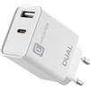 Cellularline Alimentatore da rete Cellularline doppia porta usb-C 18/20W [ACHIPHUSB2PD20WW]