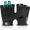 SAWANS Guanti da palestra e fitness, traspiranti, elastici, per allenamento e allenamento, per uomini e donne, in silicone antiscivolo, per sollevamento pesi, trazioni, bodybuilding (nero, XL)