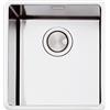 Apell Lavello Cucina 1 Vasca Sottotop Larghezza 38 cm materiale Acciaio Inox finitura Spazzolata - FEM34UBC Serie Ferrara Plus