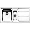 Apell Lavello Cucina Incasso 1 Vasca e 1/2 con Gocciolatoio Dx Larghezza 100 cm materiale Acciaio Inox finitura Spazzolata - LN1002IRBC Serie Linear