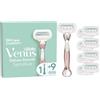 Gillette Venus Deluxe RASOIO DONNA Smooth Sensitive, 1 Manico e 9 LAMETTE DONNA da 5 Lame, Rasatura Veloce, Efficace e Profonda, Skin Cushion, idea regalo