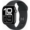 APPLE WATCH SERIES 10 46MM JET BLACK ALUMINIUM CASE GPS SPORT BAND (M/L) BLACK