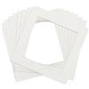 Anhow 8 Pezzi Passepartout 20x20 cm, Passepartout Bianco Crema per Formato Immagine 14x14 cm Passe-partout Cartoncino per Foto, Dipinti, Stampe Artistiche - Bianco Crema / 1,5 mm