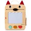 LILLIPUTIENS - Lavagna Magica Louis - Giocattolo interattivo per Bambini con timbri Geometrici, Carte da Gioco e Matita in Legno - Stimolazione Creativa ed educativa - A Partire dai 18 Mesi - 83473