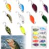 ZUYIST 10 Pezzi Set di Spoon Trout Area, Mini Esche Artificiali, Flash Cucchiaini Pesca Spinning Trota con Scatola, Metallo 2.5g 3.5g 5g, per Varietà di Pesci e Acque