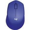Logitech M330 SILENT PLUS Mouse Wireless, 2,4 GHz con Ricevitore USB Nano, Tracciamento Ottico 1000 DPI, Durata Batteria di 2 Anni, Compatibile con PC, Mac, Laptop, Chromebook - Blu