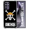Cokitec Cover rinforzata per Samsung Galaxy S24 Ultra Manga One Piece con teschio