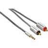 Hama 00080864 cavo audio 1 m 3.5mm 2 x RCA Argento