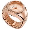 FOSSIL Orologio Ring da donna, movimento al quarzo a due lancette con cinturino in acciaio inossidabile, Tono oro rosa, 15 mm
