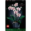 lego Icons - Orchidea set con Fiori bianchi e rosa e un Vaso scanalato blu Collezione Botanica Piante Artificiali Kit Modellismo Costruzioni per Adulti 18+ Anni - 10311