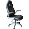 DecHome Poltrona Da Gaming Cod in Poliuretano Cm 71x71,5x115-125 h Colore Nero - HF807171
