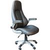 DecHome Poltrona Da Gaming Halo in Poliuretano Cm 68x67x117-123 h Colore Grigio - HF807170