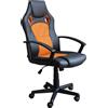 DecHome Poltrona Da Gaming Uncharted in Poliuretano Cm 61x65x104-113.5 h Colore Arancione - HF807166