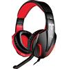 Techmade Cuffie Gaming con Microfono, Colore Rosso/Nero - TM-FL1
