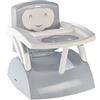 THERMOBABY - Rialzo per sedia 2 in 1 - Modulabile Poltrona - Bambini - Tavoletta rimovibile - Chiusura intelligente - Imbracature a 3 punti - Da 6 mesi - Fino a 15 kg - Made in France - Grigio Charme